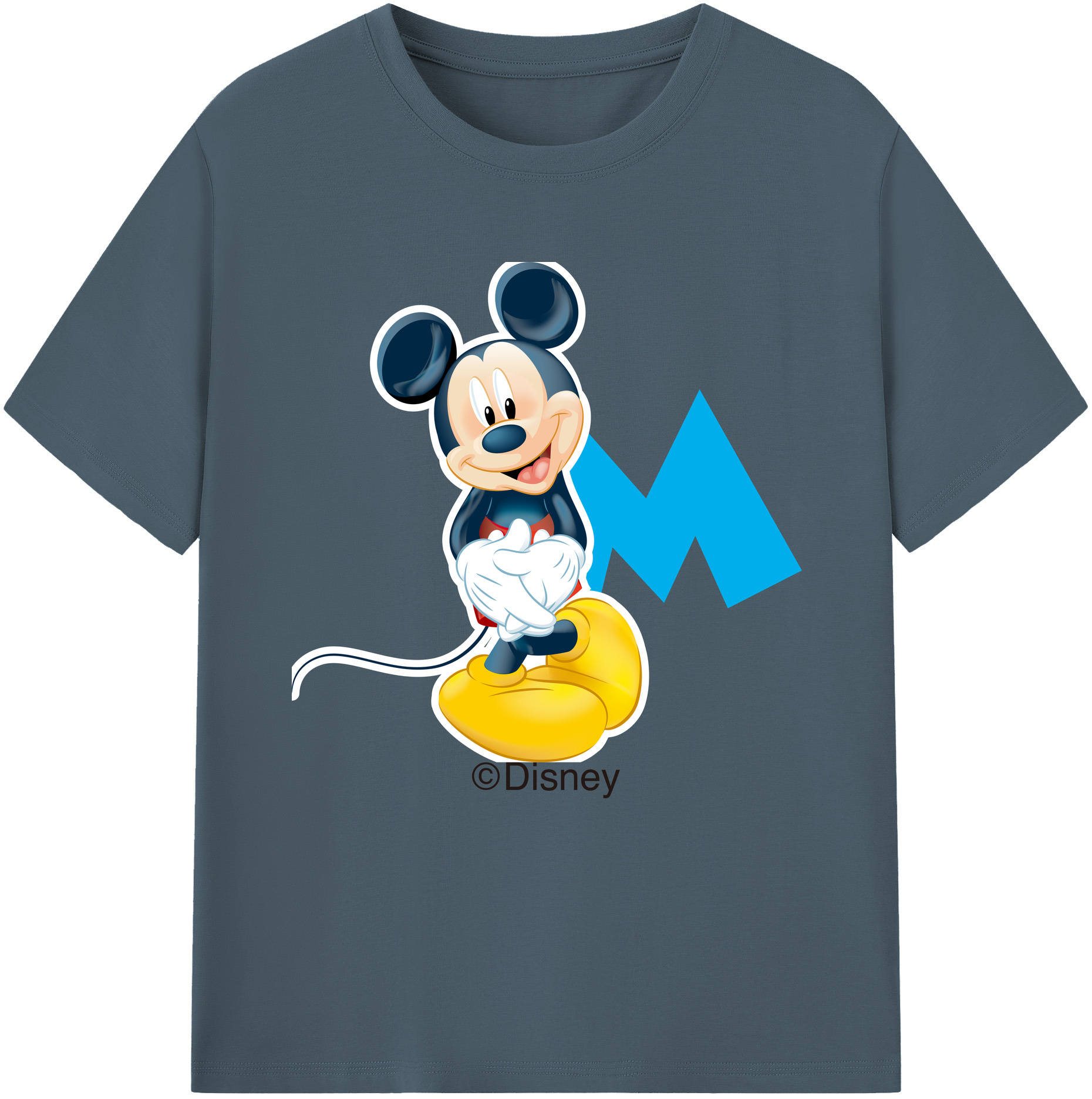 （画像用） ミッキーマウス Mickey Mouse 綿100％半袖Tシャツ（フロントプリント）